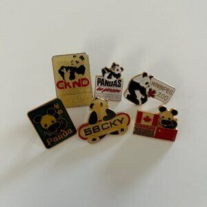 Vintage Canada Panda Pins Zoo Winnipeg